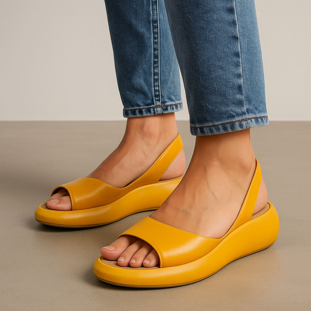 Women's Orthopedic Platform Slingback Sandals Wide Strap