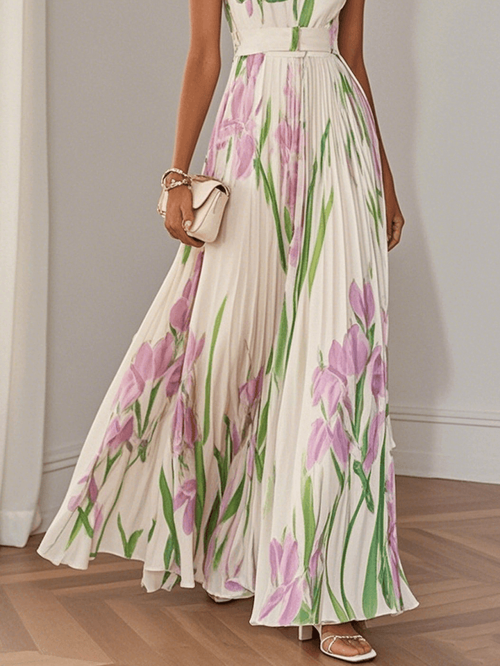 Erica | Boho Floral Maxi Dress A-Line