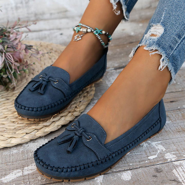 Women's Orthopedic Moccasin Loafers with Tassel