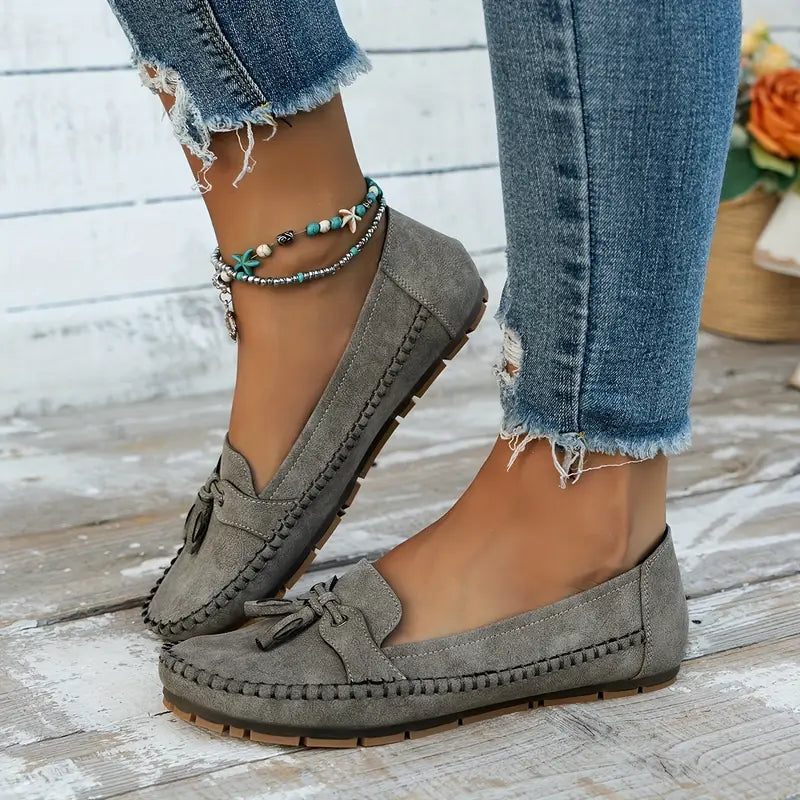 Women's Orthopedic Moccasin Loafers with Tassel