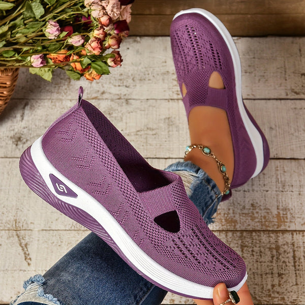 Women's Orthopedic Slip-On Sneakers with Cutout Upper