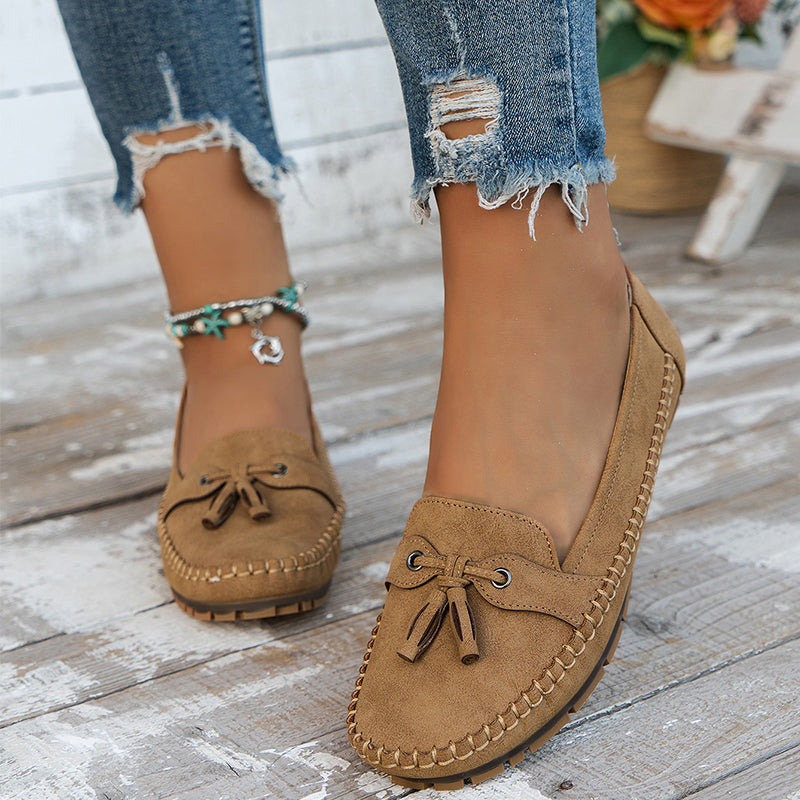 Women's Orthopedic Moccasin Loafers with Tassel