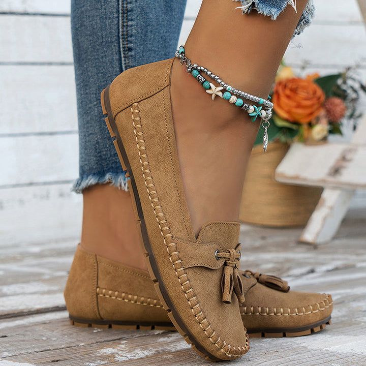 Women's Orthopedic Moccasin Loafers with Tassel