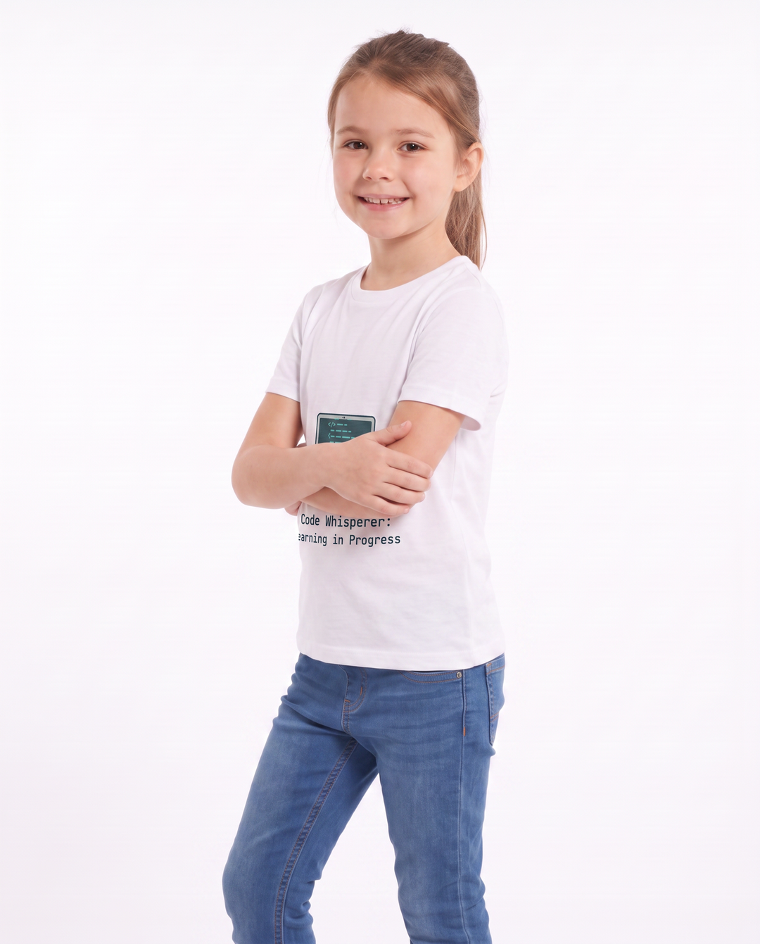 Code Whisperer: Learning In Progress White T-Shirt