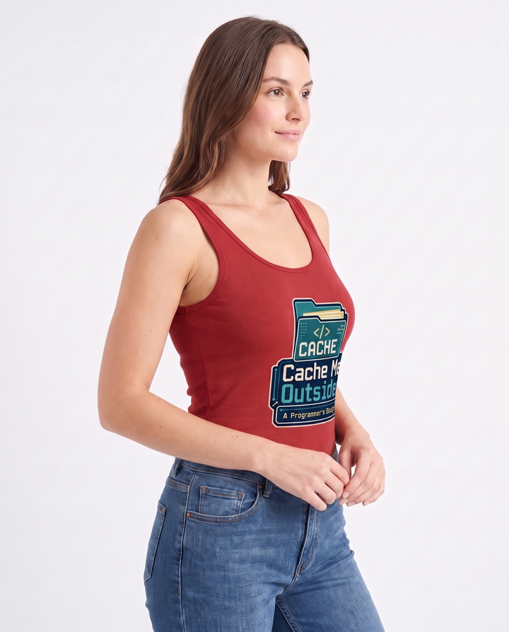 Cache Me Outside: A Programmer's Delight Sleeveless Tank Bodysuit