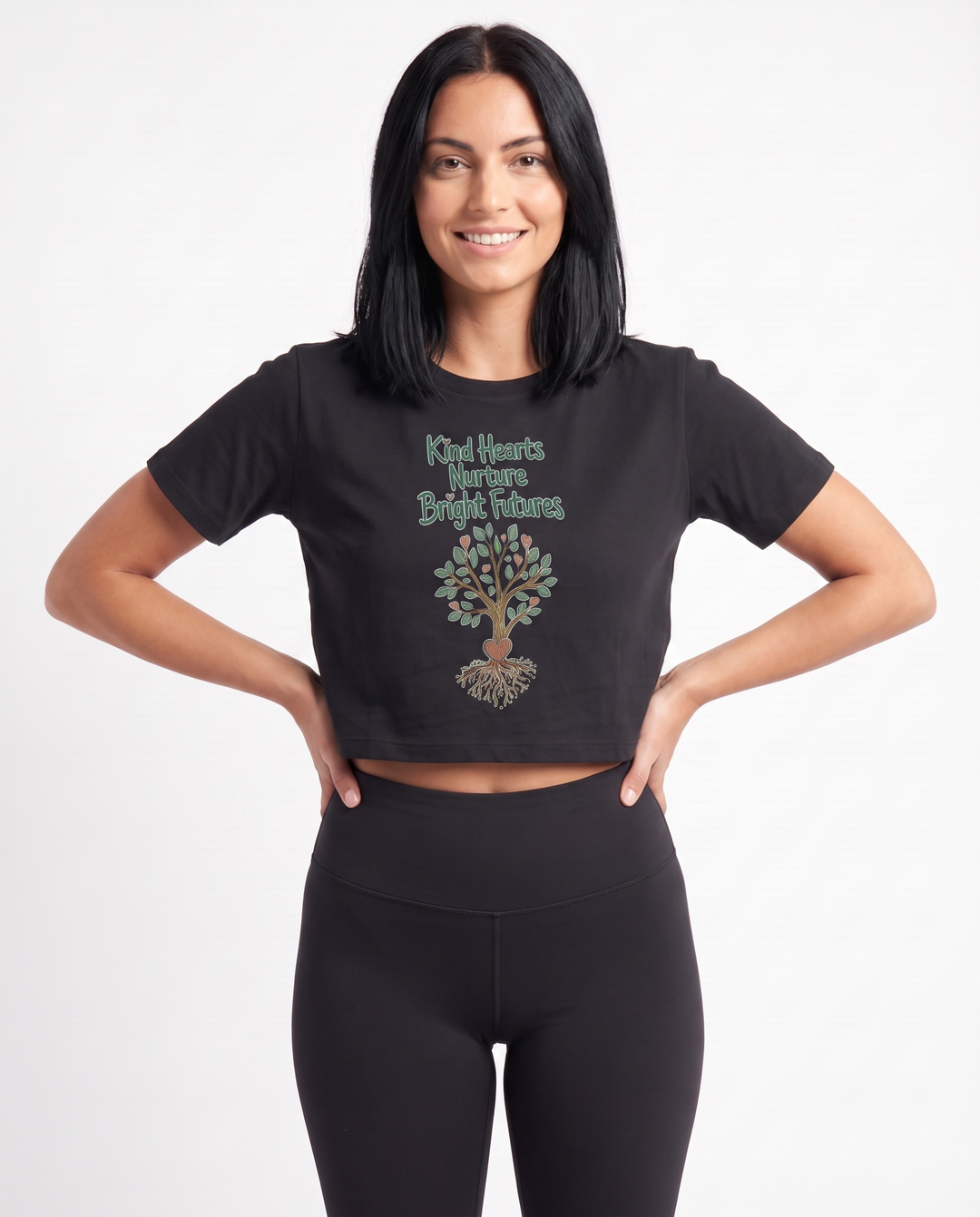 Kind Hearts Nurture Bright Futures Crop Top
