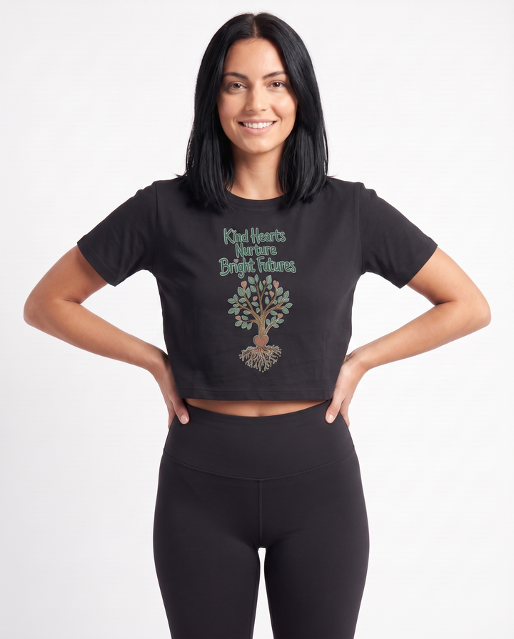 Kind Hearts Nurture Bright Futures Crop Top
