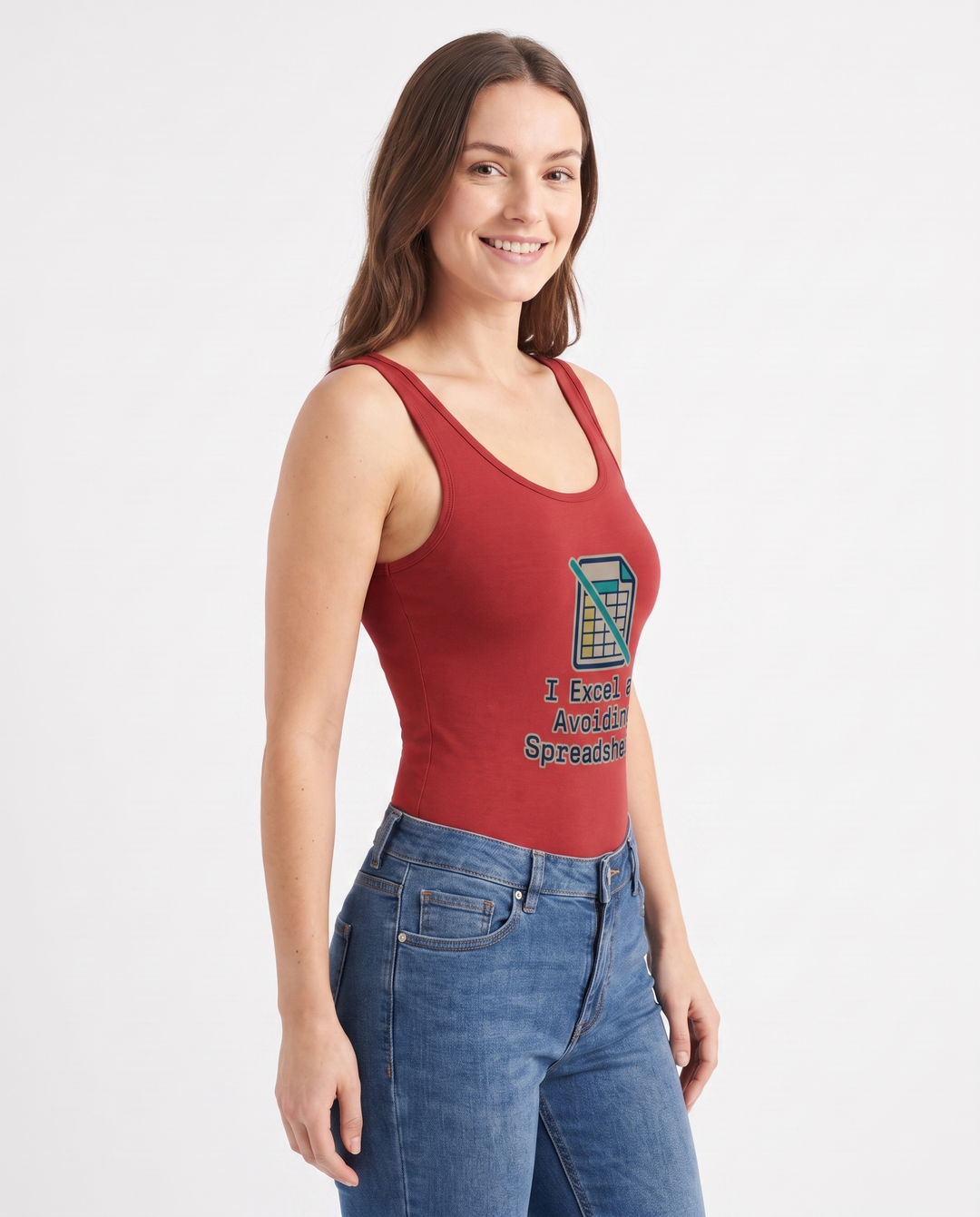 I Excel At Avoiding Spreadsheets Sleeveless Tank Bodysuit