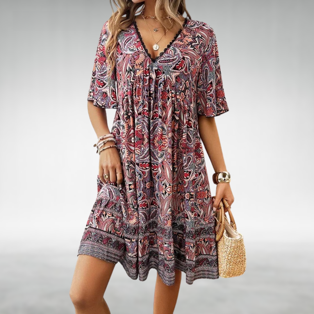 Dahlia | Boho Dress Tailored Draped