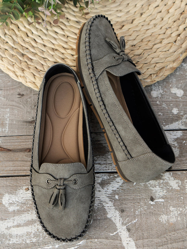 Women's Orthopedic Moccasin Loafers with Tassel