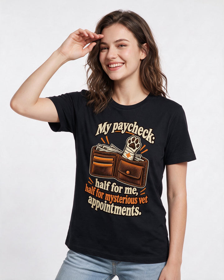 Pet Lover Black T-Shirt for Women – Everyday Expression Graphic Tee product image 1