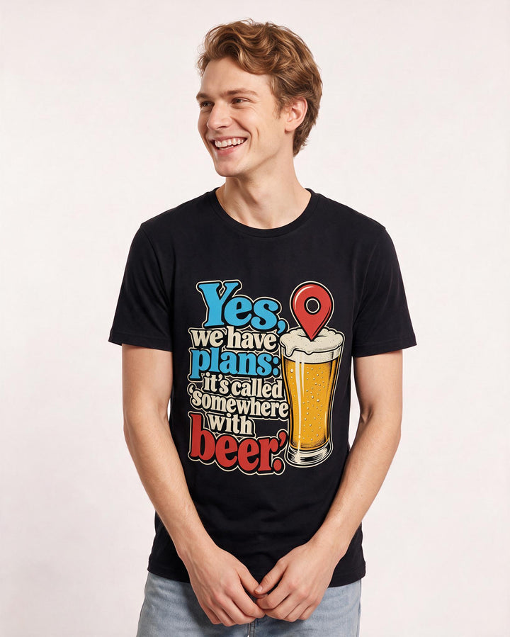 Beer Black T-Shirt for Men – Everyday Expression Graphic Tee product image 1