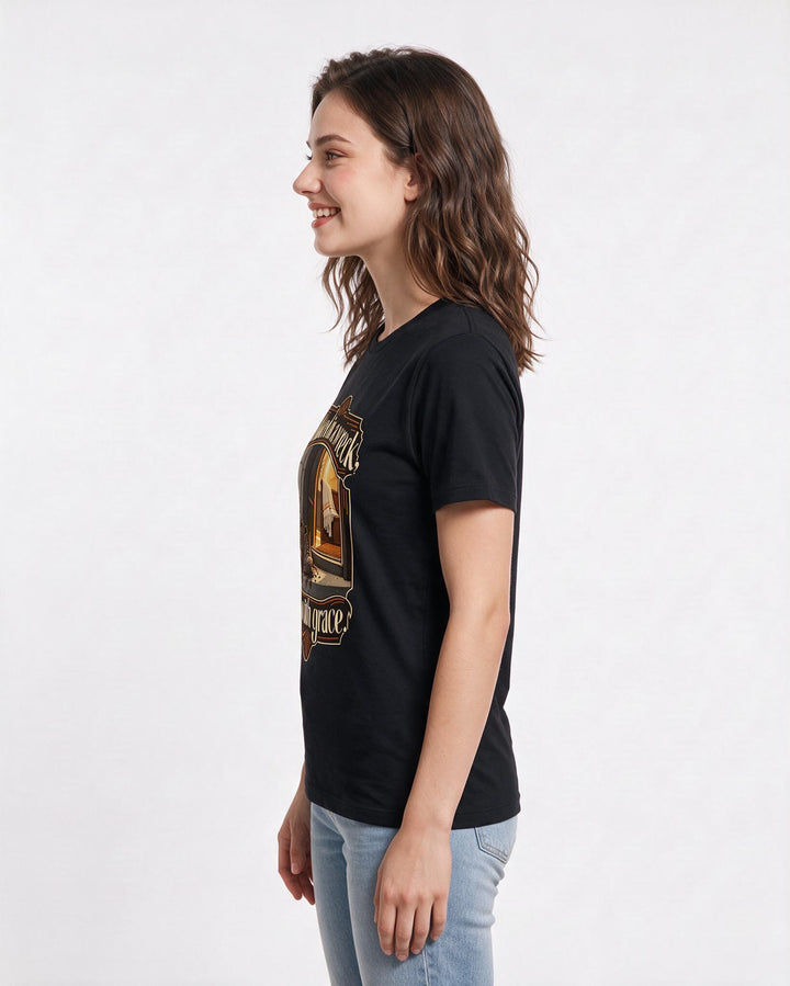 Christian Faith Black T-Shirt for Women – Everyday Expression Graphic Tee product image 2