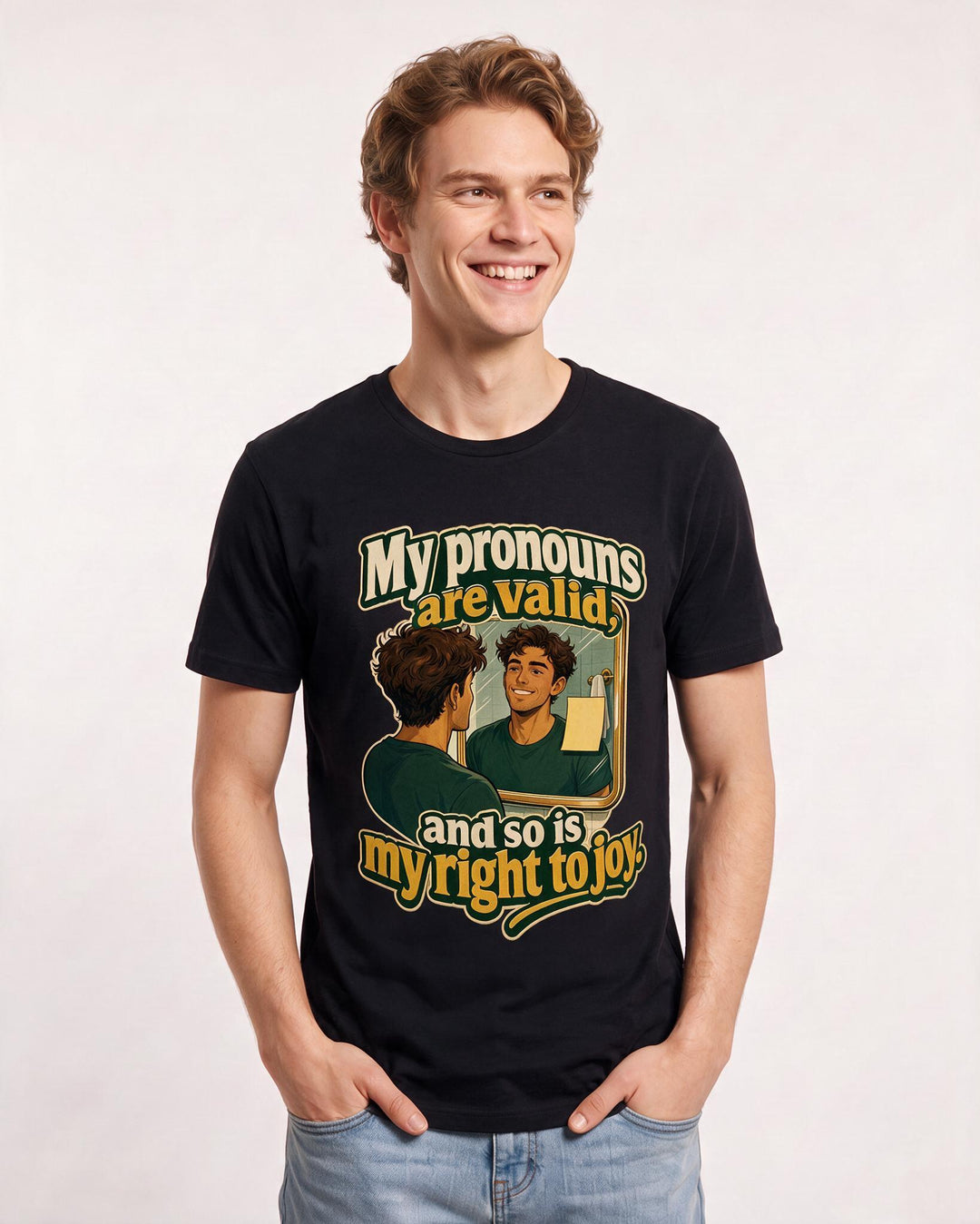 Pride Black T-Shirt for Men – Everyday Expression Graphic Tee product image 1