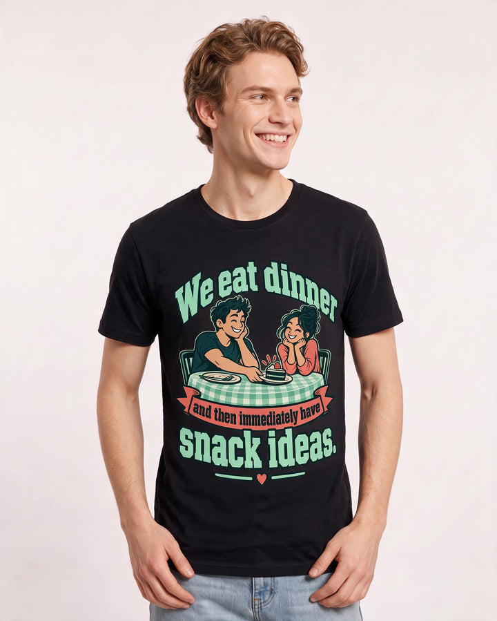 Couples Black T-Shirt for Men – Everyday Expression Graphic Tee product image 1