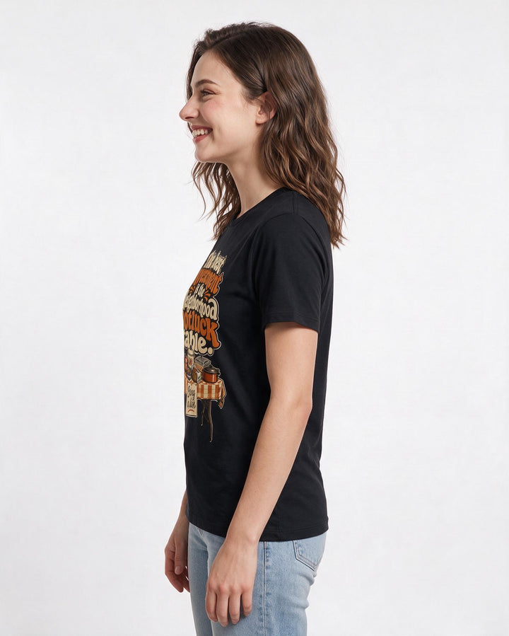 Patriotic Black T-Shirt for Women – Everyday Expression Graphic Tee product image 2