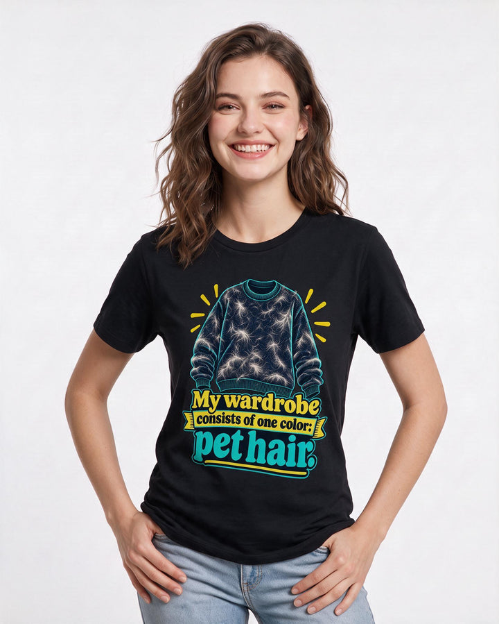 Cat Lover Black T-Shirt for Women – Everyday Expression Graphic Tee product image 1