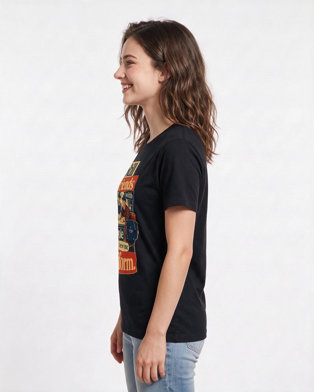 Veteran Black T-Shirt for Women – Everyday Expression Graphic Tee product image 2