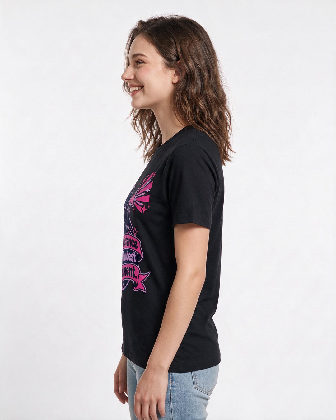 Pride Black T-Shirt for Women – Everyday Expression Graphic Tee product image 2
