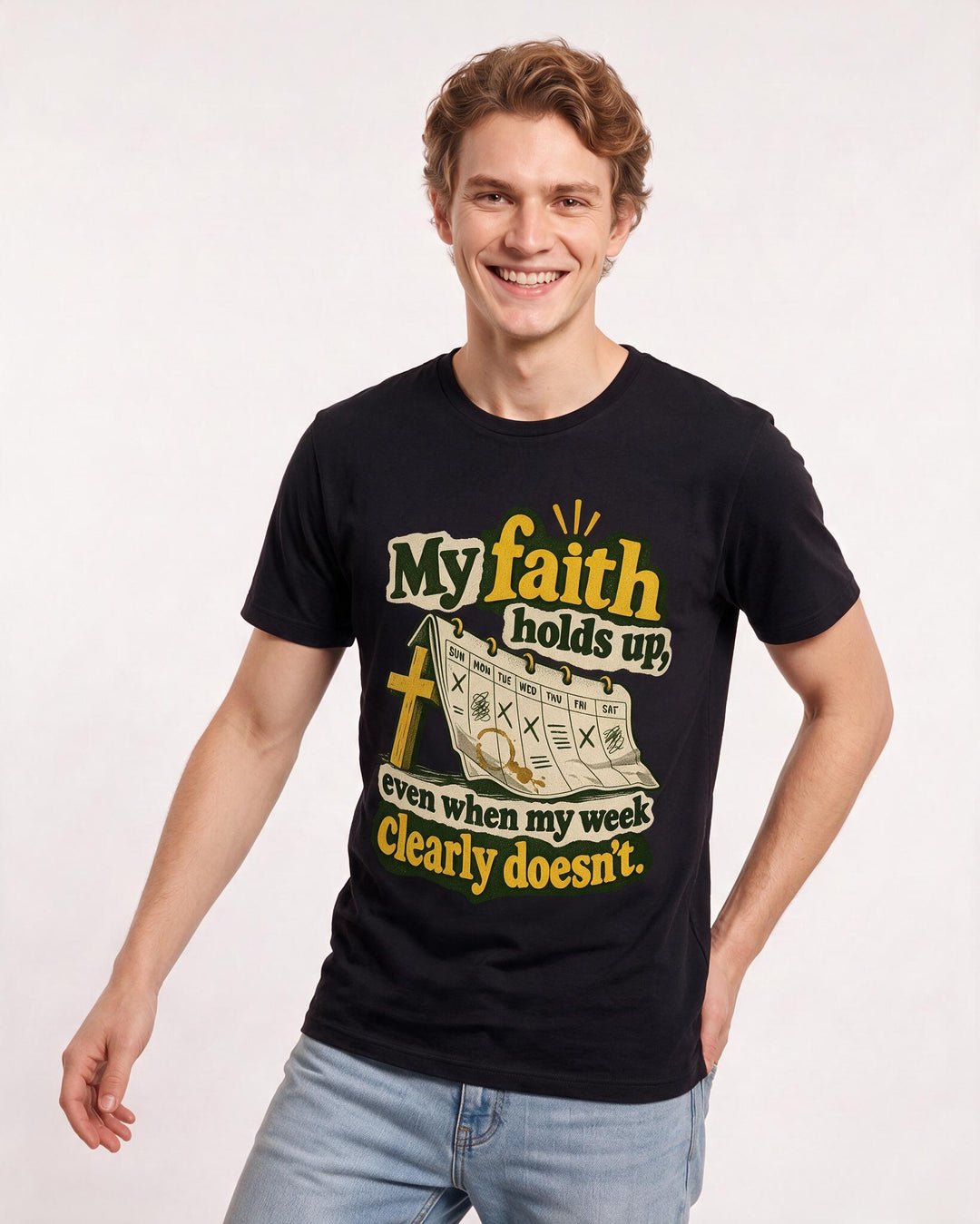 Christian Faith Black T-Shirt for Men – Everyday Expression Graphic Tee product image 1