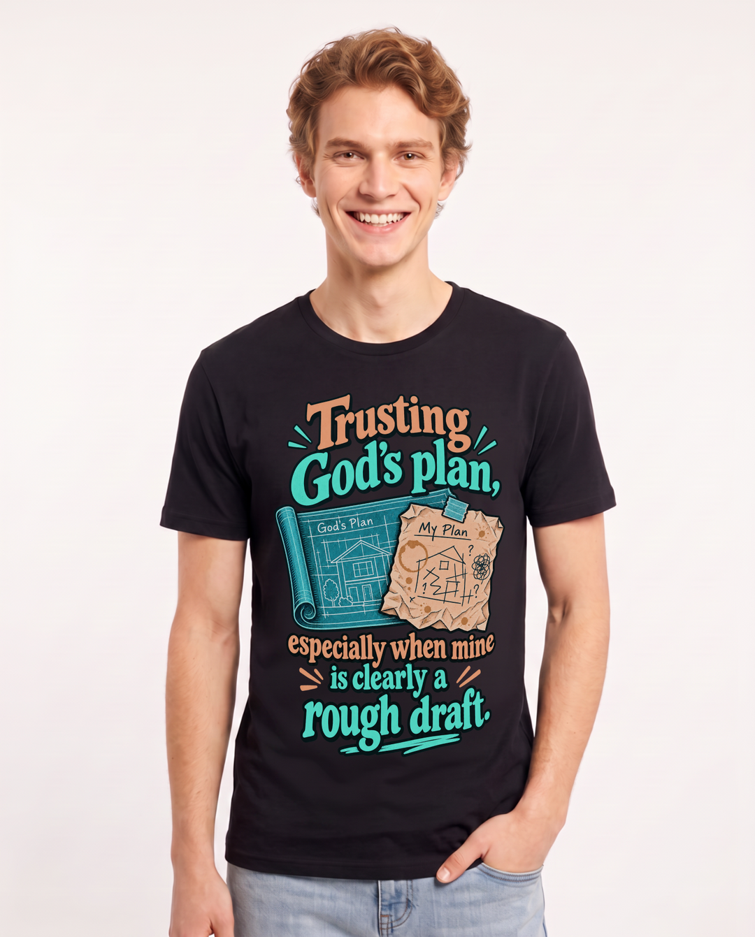 Christian Faith Black T-Shirt for Men – Everyday Expression Graphic Tee product image 3