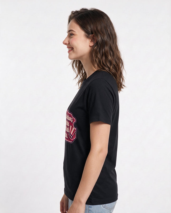 Graphic Women's Black T-Shirt - My contribution: keeping this corner product image 2