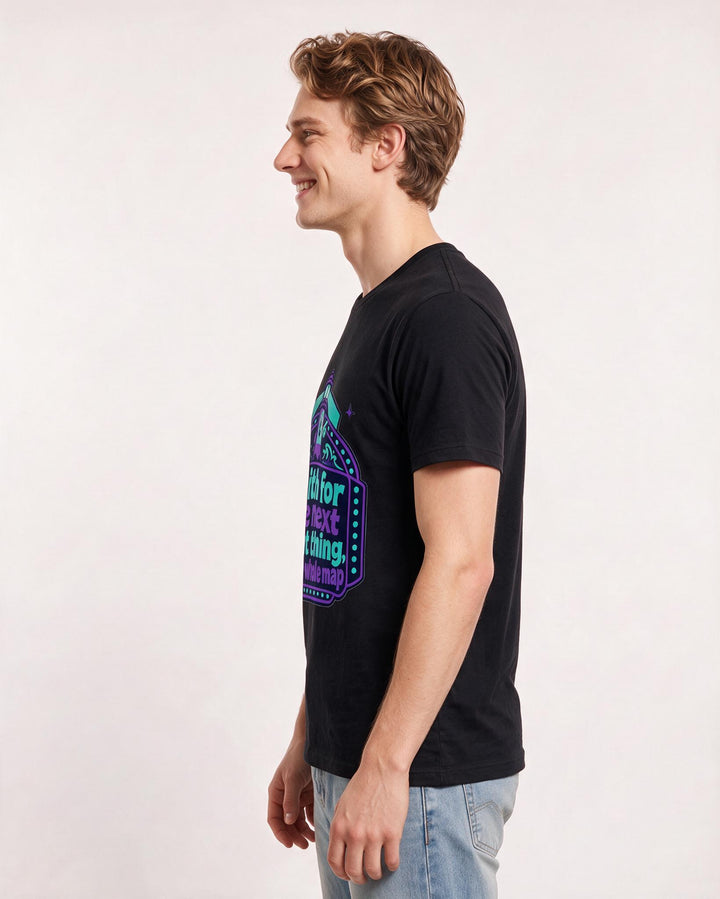 Graphic Men's Black T-Shirt - Faith for the next right thing, not the product image 2