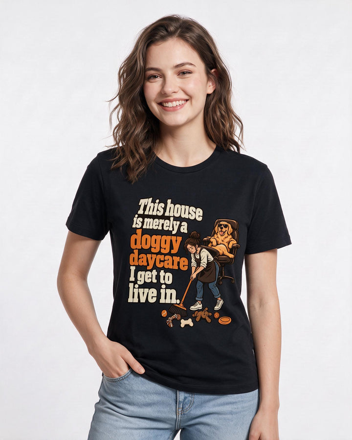 Pet Lover Black T-Shirt for Women – Everyday Expression Graphic Tee product image 1
