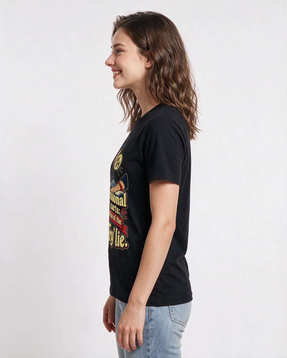 Nurse Black T-Shirt for Women – Nursing Life Graphic Tee product image 2
