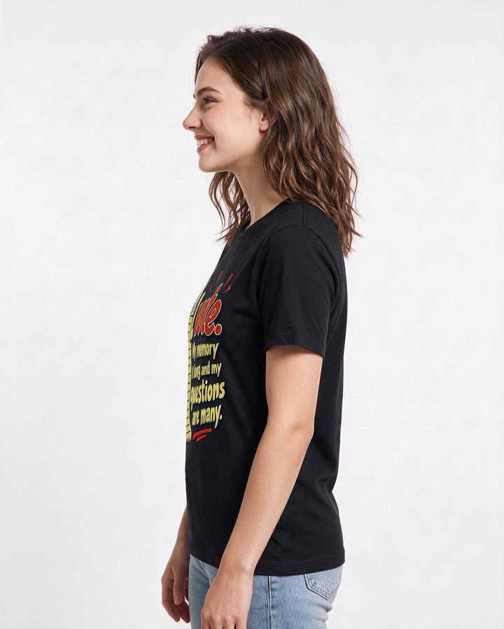 Political Statement Black T-Shirt for Women – Everyday Expression Graphic Tee product image 2