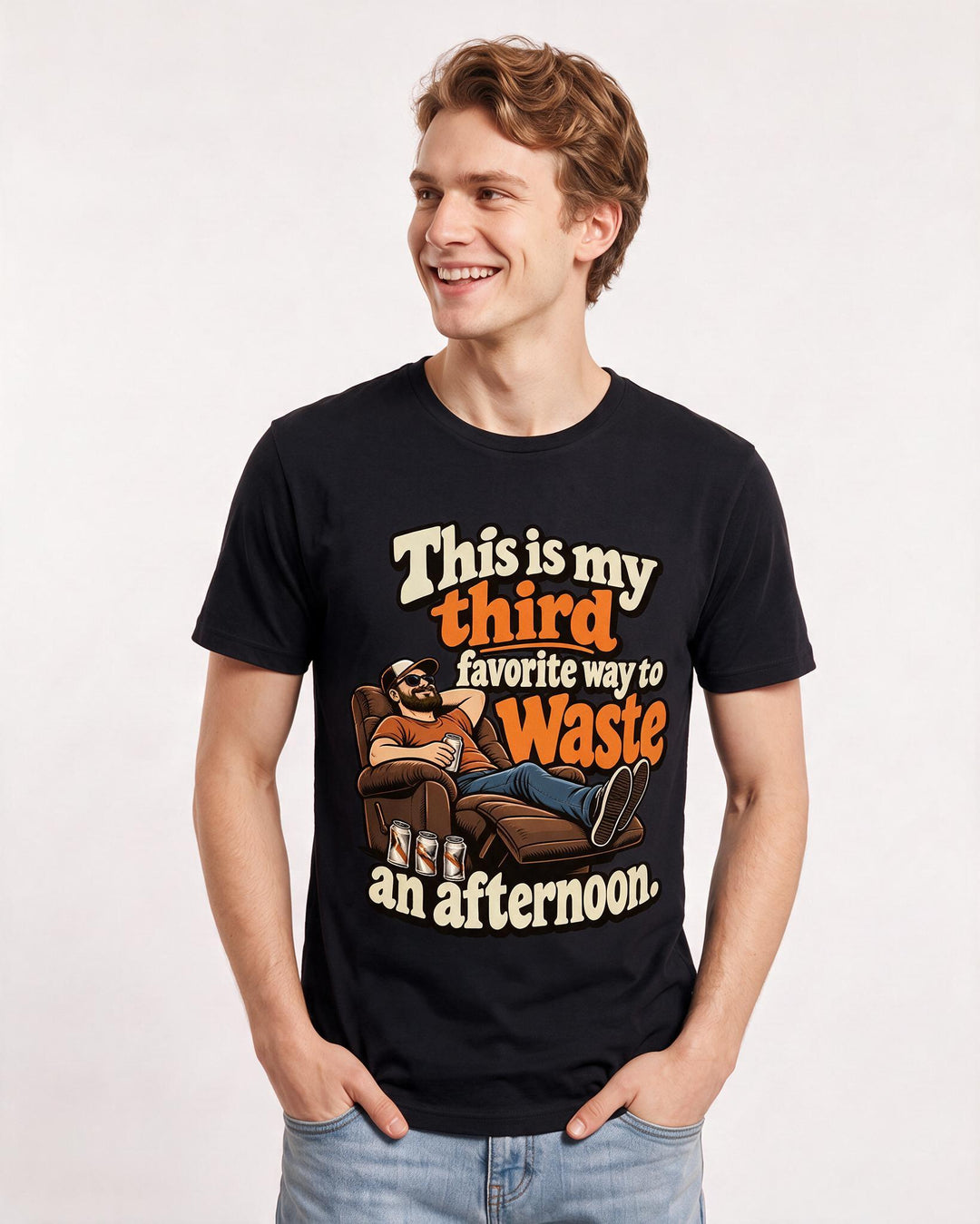 Beer Black T-Shirt for Men – Everyday Expression Graphic Tee product image 1