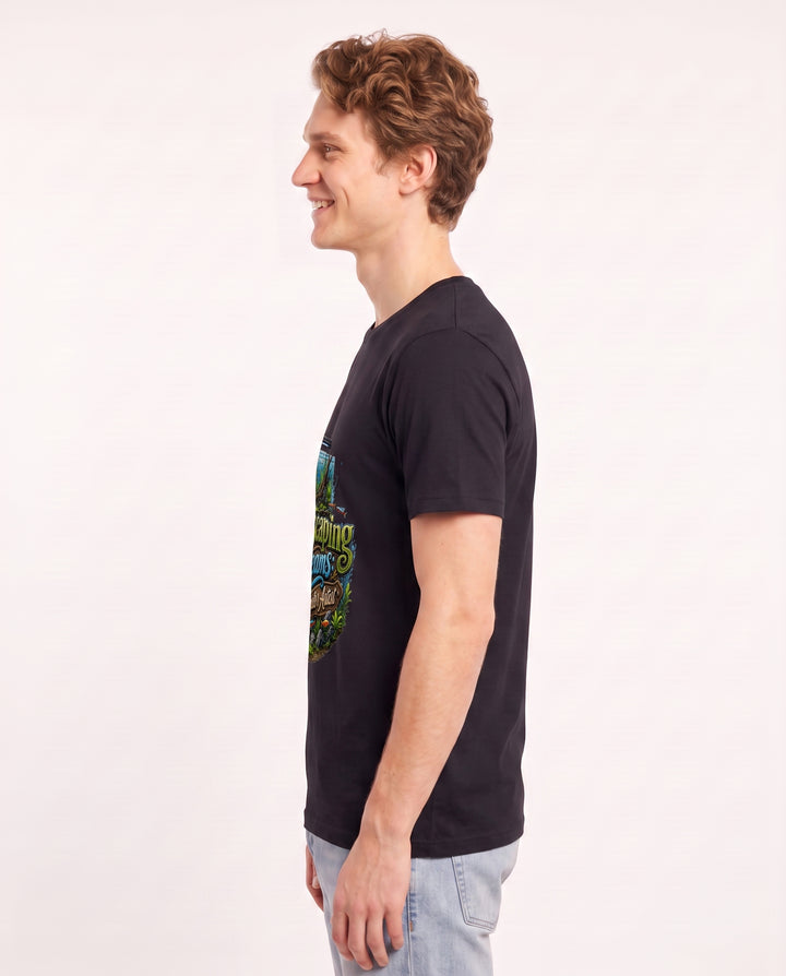 Aquascaping Dreams: Underwater Artist Men's Black T-Shirt product image 3