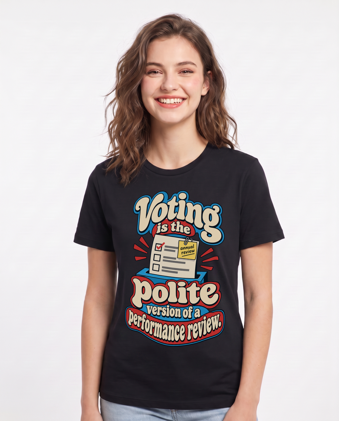 Political Statement Black T-Shirt for Women – Everyday Expression Graphic Tee product image 3