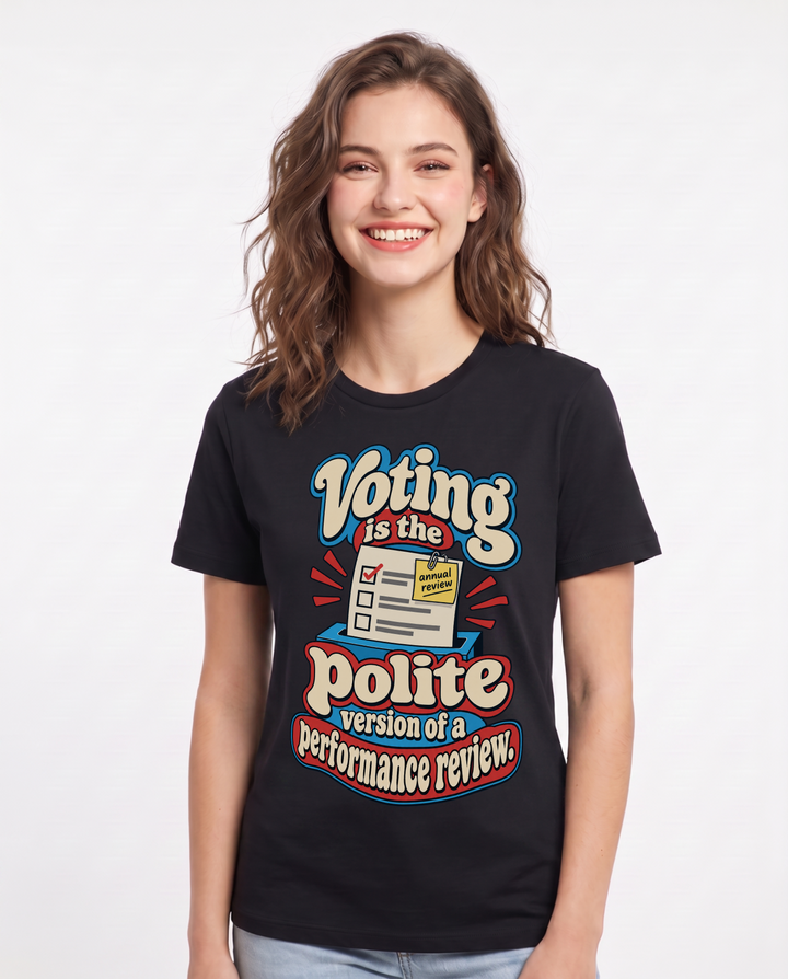 Political Statement Black T-Shirt for Women – Everyday Expression Graphic Tee product image 3