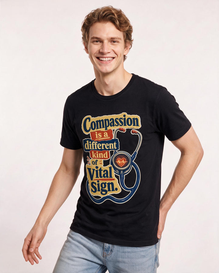 Nurse Black T-Shirt for Men – Nursing Life Graphic Tee product image 1