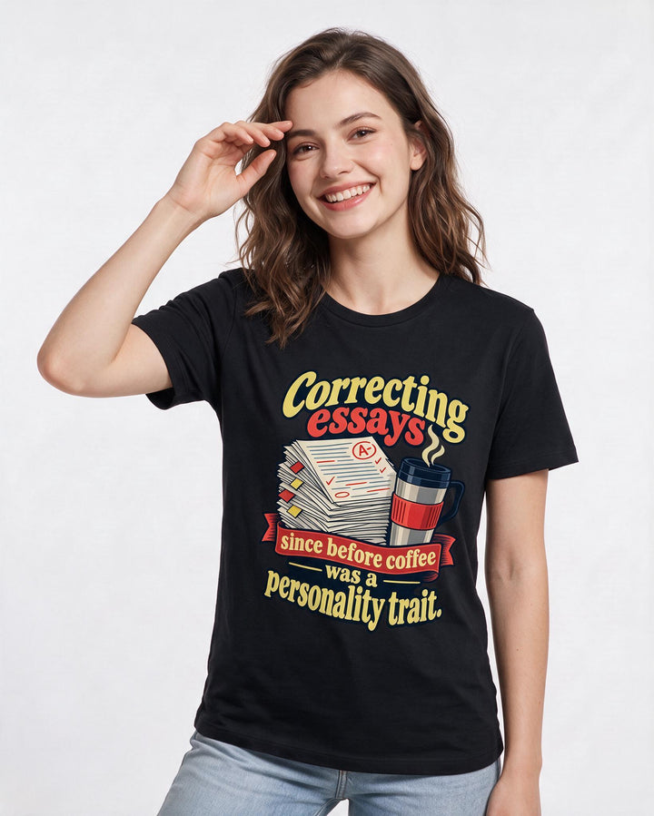 Teacher Black T-Shirt for Women – Everyday Expression Graphic Tee product image 1