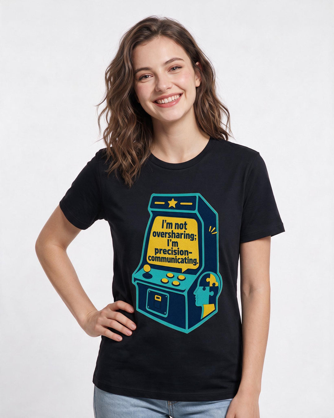 Graphic Women's Black T-Shirt - I’m not oversharing; I’m product image 3