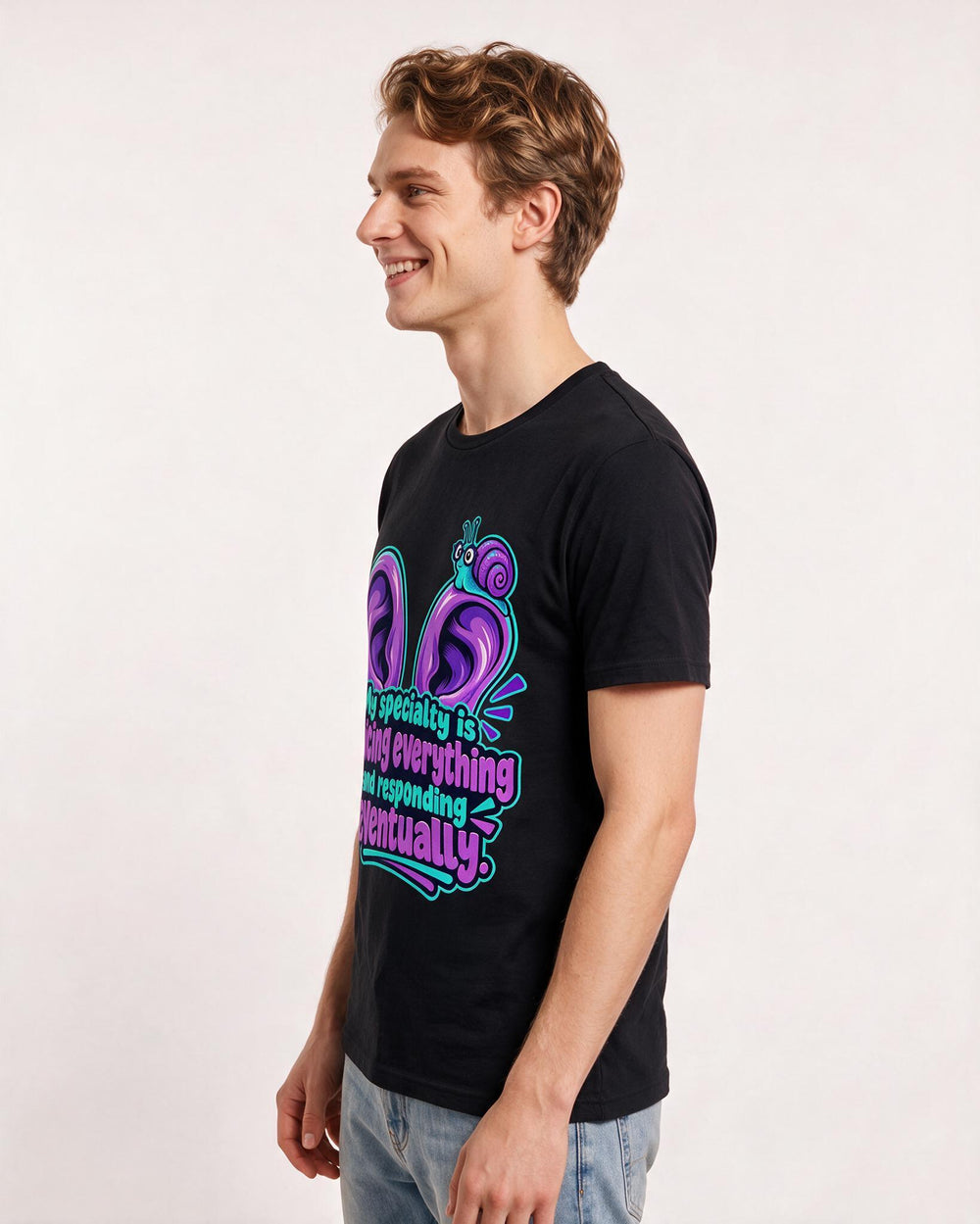 Neurodiversity Black T-Shirt for Men – Everyday Expression Graphic Tee product image 2