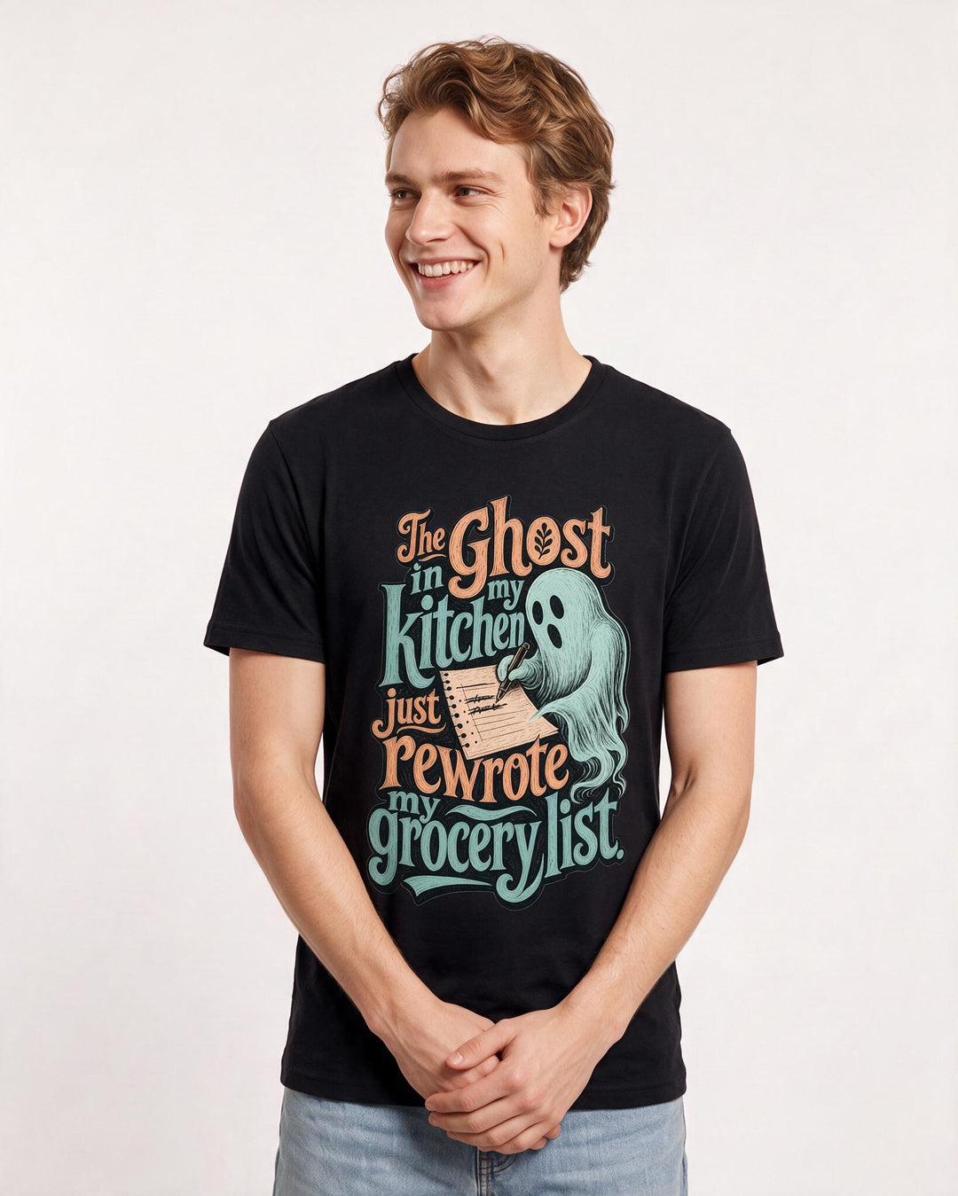Halloween Black T-Shirt for Men – Halloween Theme Graphic Tee product image 3