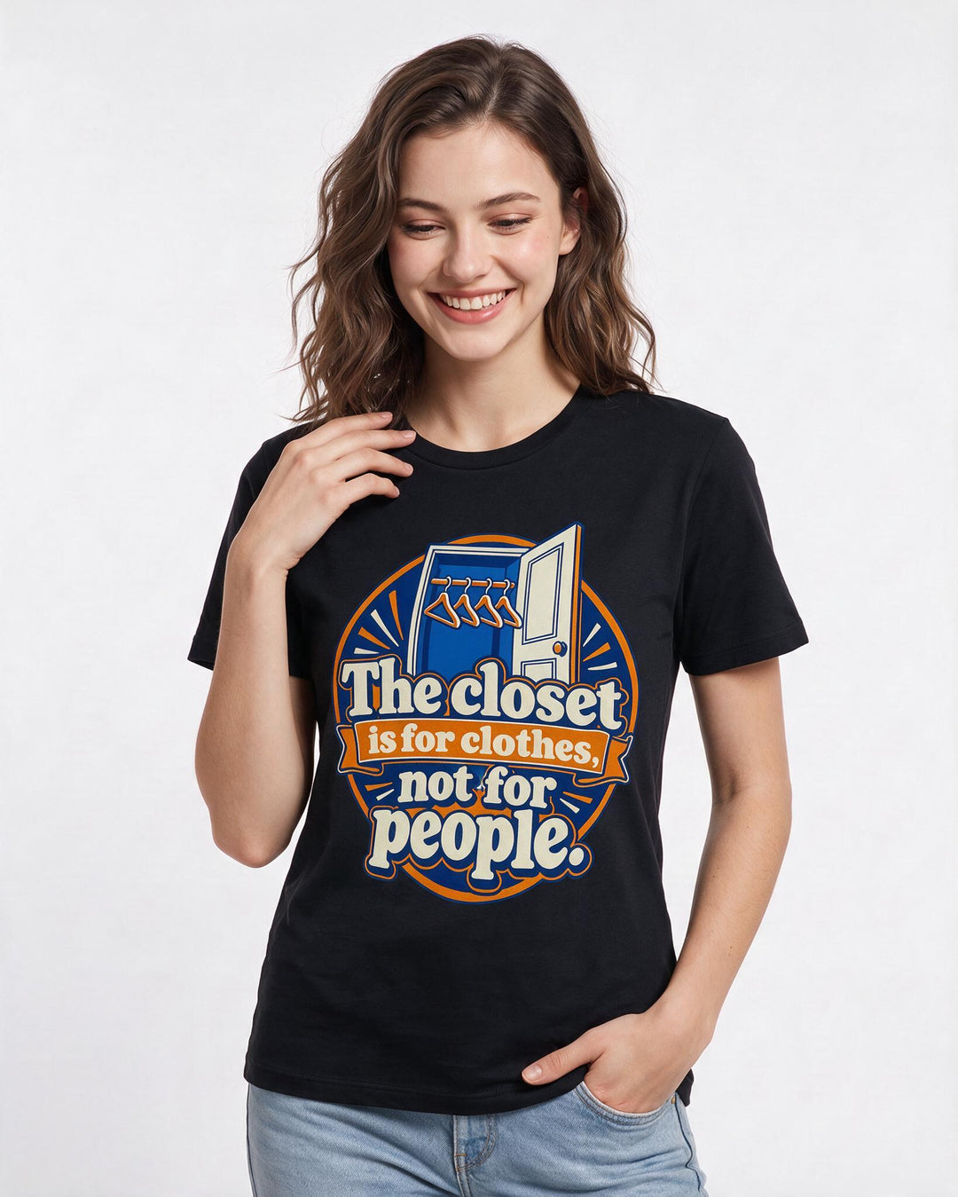 Pride Black T-Shirt for Women – Everyday Expression Graphic Tee product image 1