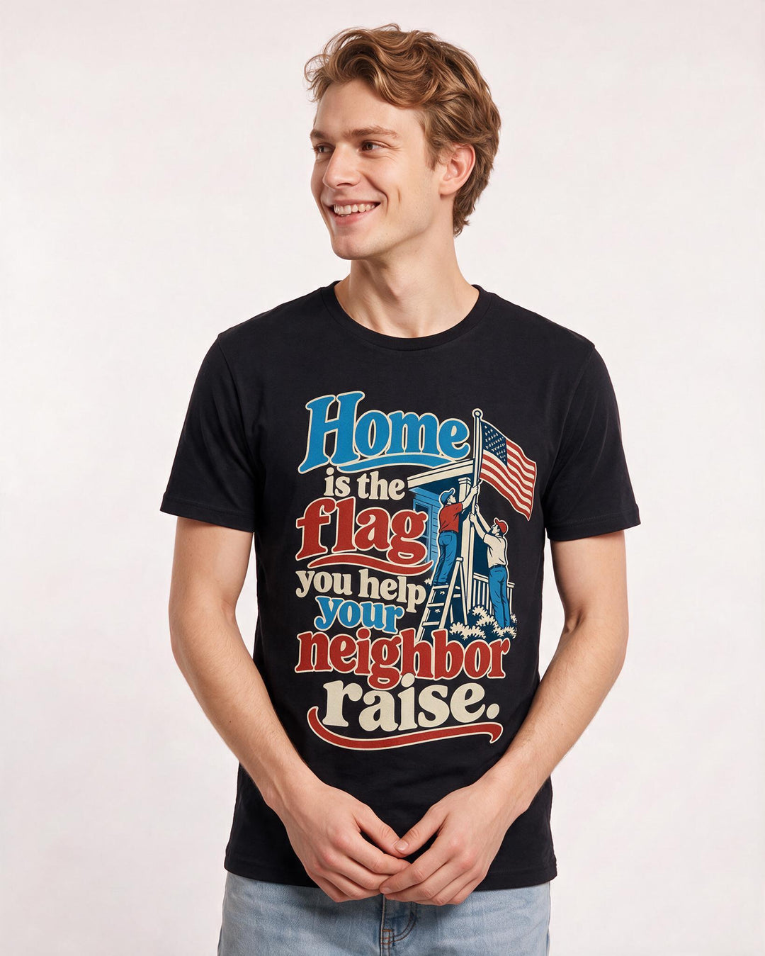 Patriotic Black T-Shirt for Men – Everyday Expression Graphic Tee product image 1