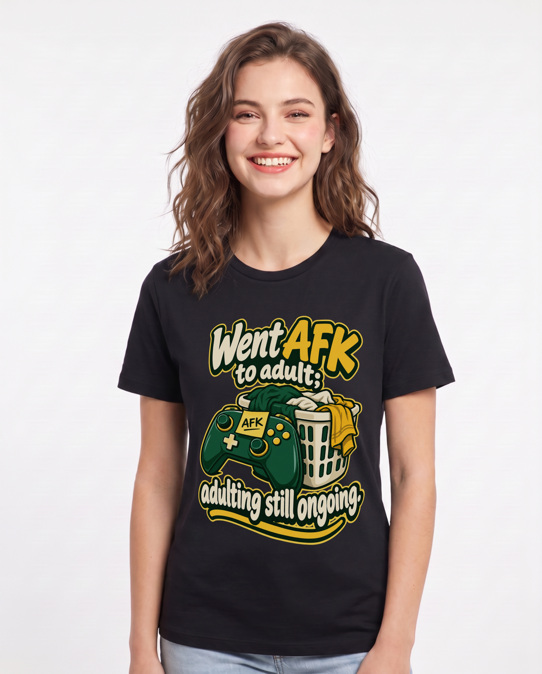 Gaming Black T-Shirt for Women – Game Night Graphic Tee product image 3