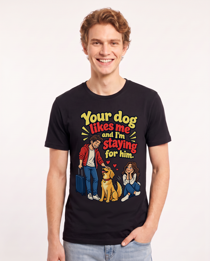 Couples Black T-Shirt for Men – Everyday Expression Graphic Tee product image 3