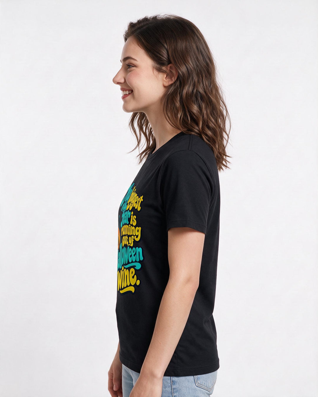 Halloween Black T-Shirt for Women – Halloween Theme Graphic Tee product image 2