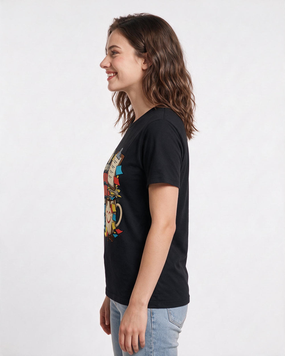 Nurse Black T-Shirt for Women – Nursing Life Graphic Tee product image 2
