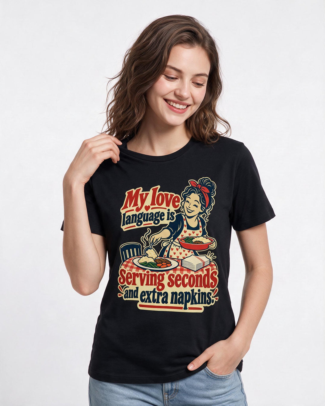 Family Black T-Shirt for Women – Everyday Expression Graphic Tee product image 1