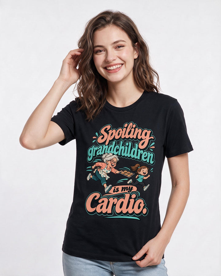 Grandparent Black T-Shirt for Women – Everyday Expression Graphic Tee product image 1