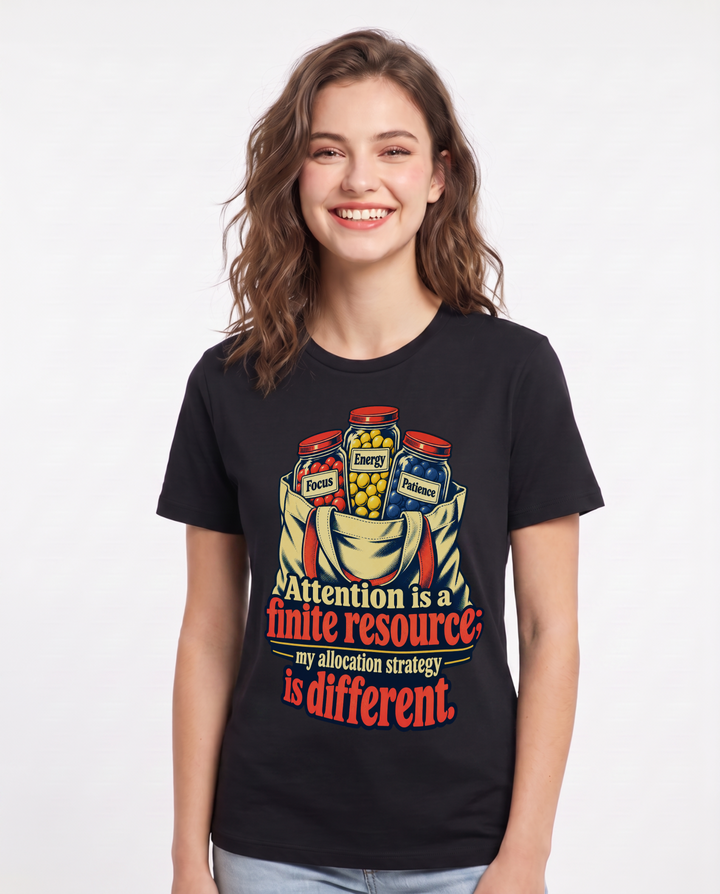 Neurodiversity Black T-Shirt for Women – Everyday Expression Graphic Tee product image 3