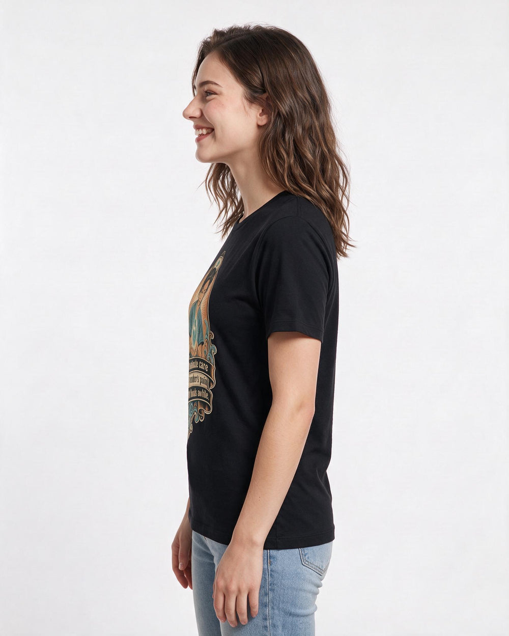 Nurse Black T-Shirt for Women – Nursing Life Graphic Tee product image 2