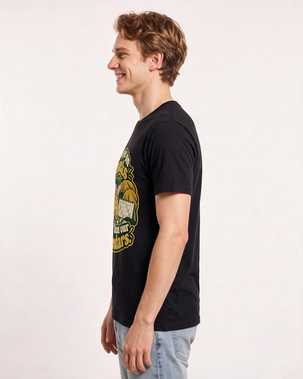 Couples Black T-Shirt for Men – Everyday Expression Graphic Tee product image 2